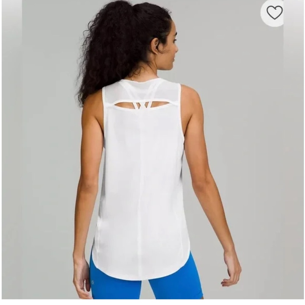 Lululemon Women's White Sleeveless Top